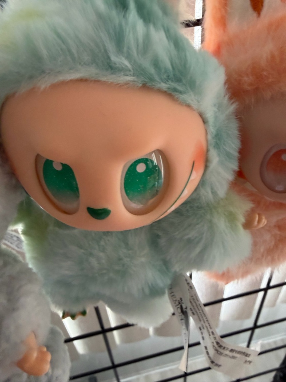 Mint Green Plush Character Doll - Adorable Face